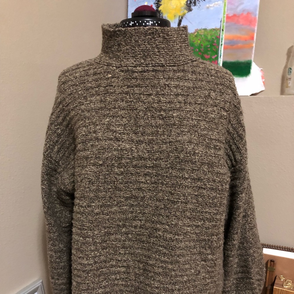 Brown turtleneck sweater